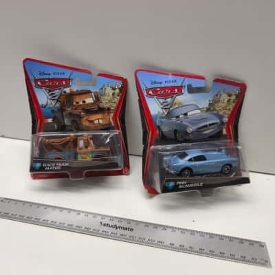 Disney Pixar Cars 2 Diecast Lot Race Team Mater & Finn McMissile Mattel