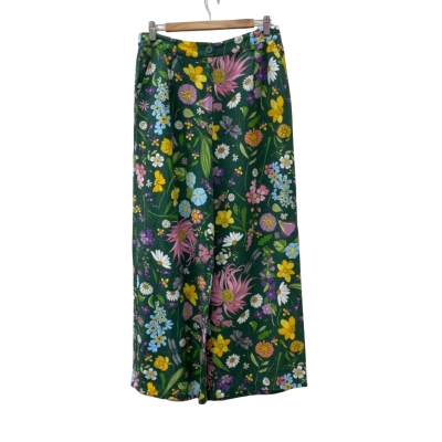 Princess Highway Womens  Size 10 Wide Leg Pants Floral / Green 