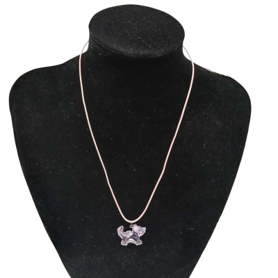 Swarovski Mini Mateo Cat Pendant with Nakagawa Cord #Swarovski #CollectibleJewellery