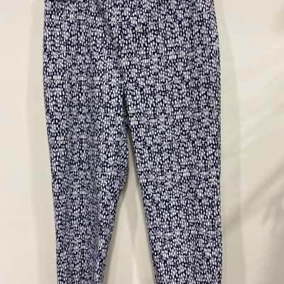 Taking Shape Womens  Size 18 Ankle Length Pants Navy Blue / Pattern / White 