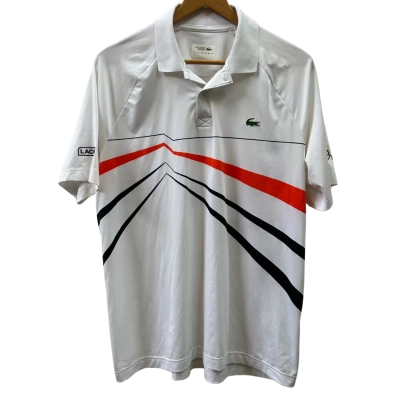 Lacoste Mens Size L White Polo 