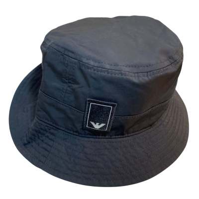  Unisex  an Emporio Armani black bucket hat