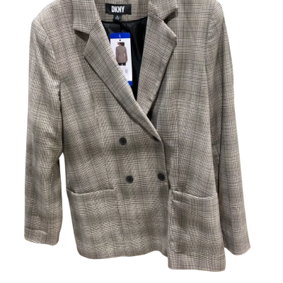 DKNY Womens  Size L Blazer Checked / Grey 
