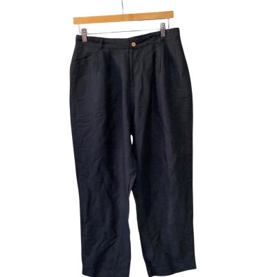  The Shanty Women's  Size L Wide Leg Pants Black  