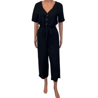 Preview Womens  Size 8 Short Sleeve Jumpsuit Navy Blue 