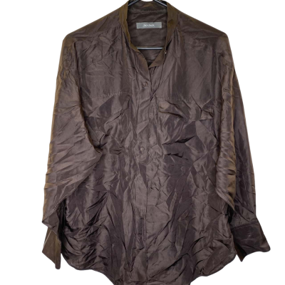 Jac+Jack Women’s Long Sleeve Shirt Size S Brown 
