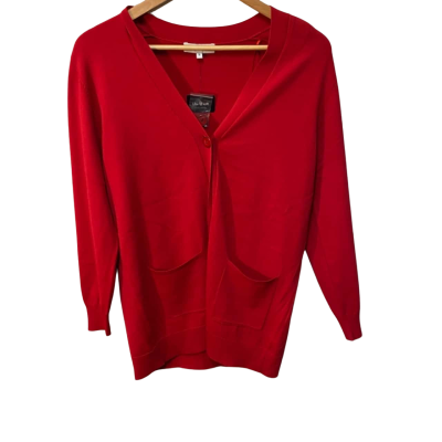 BNWT Black Pepper Red Buttoned Cardigan Size S