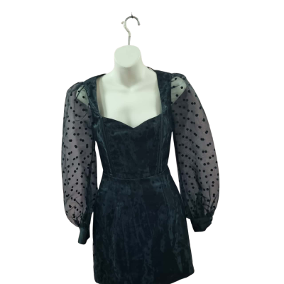 Meshki Womens  Size XS Cocktail Dress / Long Sleeve Dress / Party Dress Black  