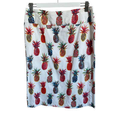 Foil Clothing Skirt- Womens  Size 10 - pineapple pattern