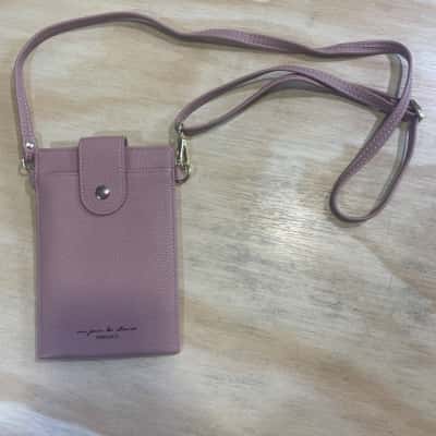 Taomicmic Womens Wallet on Strap Pink  