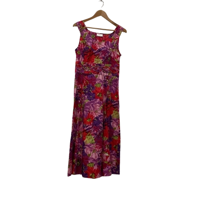 Exclusively Harry Womens  Size M Casual Dress Multicoloured / Purple / Red 