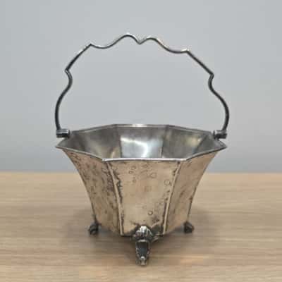 Vintage Hardy Brothers Sydney & Brisbane Silver-Plated Basket – Made in England - 8742 