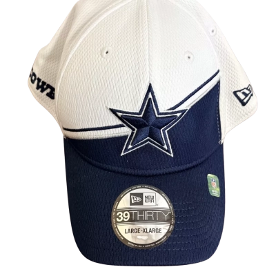 New Era NFL Dallas Cowboys Official Sideline 39THIRTY Stretch Fit Cap Blue/White