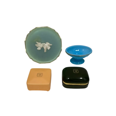 Collection of 4 Vintage Soap Dishes/Powder Dish
