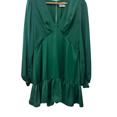 Seven Wonders Womens  Size 12 Long Sleeve Dress / Mini Dress Green 