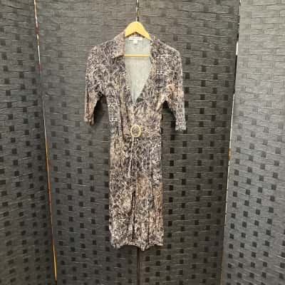 Perri Cutten Womens  Size S Short Sleeve Dress  Animal print 