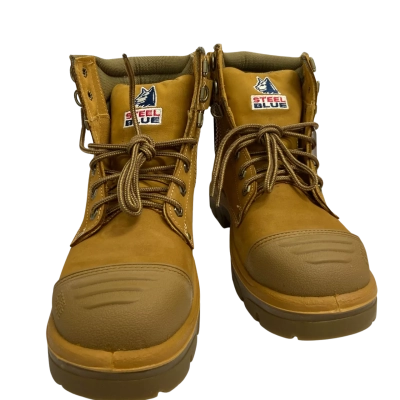 Steel Blue Mens  Size 43 Argyle Zip Scuff Steel Cap Boots Wheat