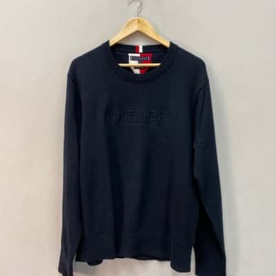 Tommy Hilfiger Mens  Size L Knitted Pullover Navy Blue 