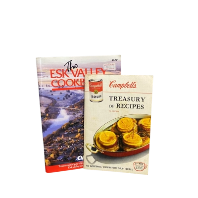 Vintage Cookbooks x 2: Campbell's Treasury of Recipes and CWA ESK Valley Cookbook 