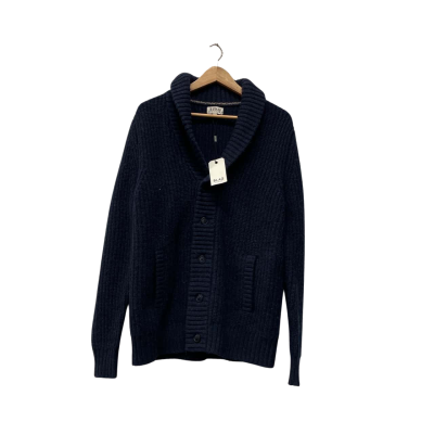  Mens  Size L Cardigan Navy Blue 