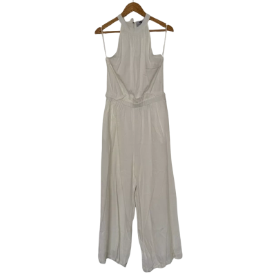 TRISH G  Size L White Jumpsuit 