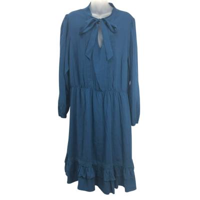 Brand New - City Chic - Womens  Midi Dress with Lace - Size S - Petrol (RRP $129.95)