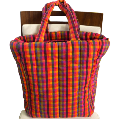 Gorman Womens Tote Bag Checked / Multicoloured 