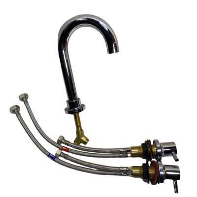 Kuldi’s 3-Hole Basin Sink Mixer Swivel Spout Chrome Plated