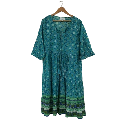 One Summer Size 18 Beach Babe Vibes Lightweight Blue Cotton
