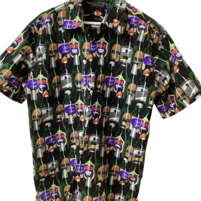 Lowes Short Sleeved Hawaiian Drinking Shirt Size L