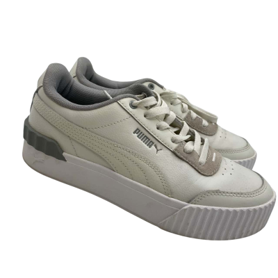 Puma Womens  Size 3-6m / 39 / 8.5 White  Casual Lace Ups  NEAR NEW                CAB