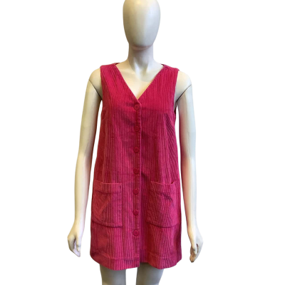 Gorman Women's Size 8 Sleeveless Corduroy Mini Dress Pink  