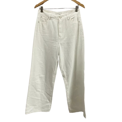 Nude Lucy Womens  Size M Wide Leg Jeans White  