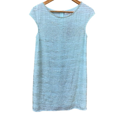 Forever New Mint Green Beaded Shift Dress Size 8