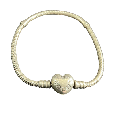 Pandora Womens Silver heart clasp bracelet 