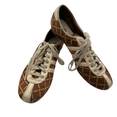 Vintage Adidas Okapi Gold/Brown Satin Sneakers Size 41 