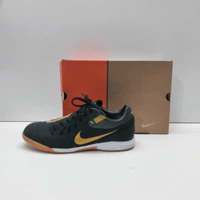 Vintage 2006 Nike Total 90 T90 Indoor Soccer Shoes Black Gold 313862-071 Size US 12 Boxed