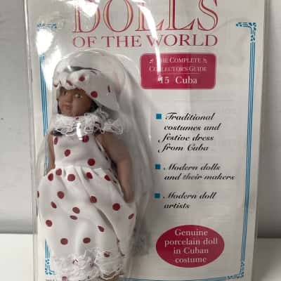 DOLLS OF THE WORLD  vintage porcelain doll in Cuban costume 