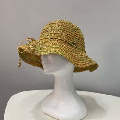 BNWOT Scala Australia Womens Raffia Cloche Woven Hat