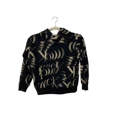 Calvin Klein Jeans Kids Monogram Hoodie Size 10 Black  