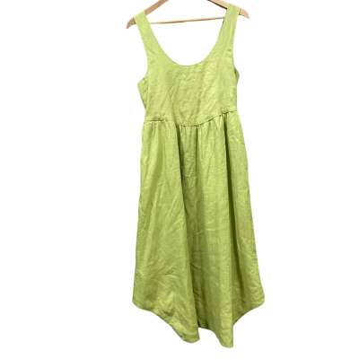 Lilly Pilly Lime Green Sleeveless Midi Dress Size S