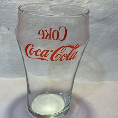 Vintage Coca-Cola Jumbo Size Clear Glass - Red Script Branding
