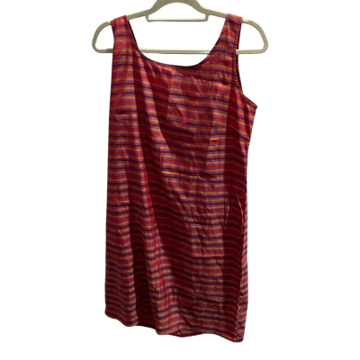 Yarra Trail Womens  Size 14 Casual / Cocktail  / Formal Dress Brown / Burnt Orange / Red 100% Silk