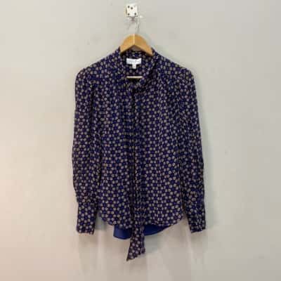 Witchery Womens  Size 4 / XXS Blouse Blue Floral