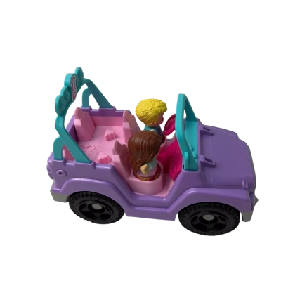 Little people car and 2 mini figures working 