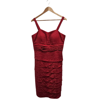 La Scala Womens Size 12 Midi Dress Red 