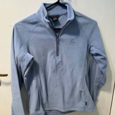 Macpac Womens  Size 10 Quarter Zip Jumper Blue 
