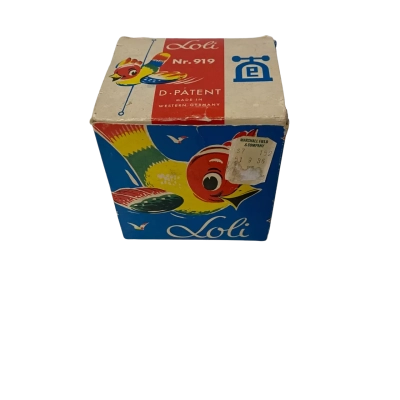 Vintage 1960 Loli Bird Tin Litho Action Toy Colourful 919 Bird Lehman West Germany