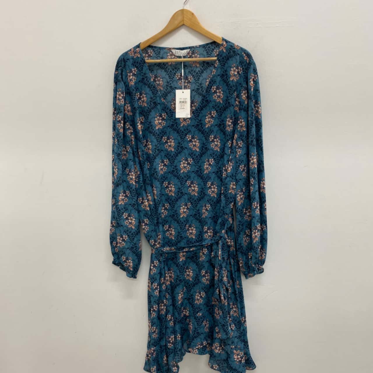 Estelle Womens Size XXXXXXL Long Sleeve / Maxi Dress / Wrap Dress Black