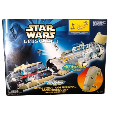 Micro Machines Star Wars Episode I Battle Droid / Trade Federation Droid Control Ship. Made by Galoob 1999